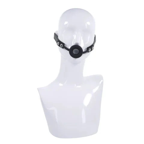 Sportsheets EDGE Silicone Ring Gag Mouth Restraint Black Sportsheets