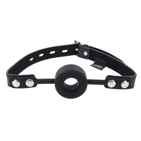 Sportsheets EDGE Silicone Ring Gag Mouth Restraint Black Sportsheets