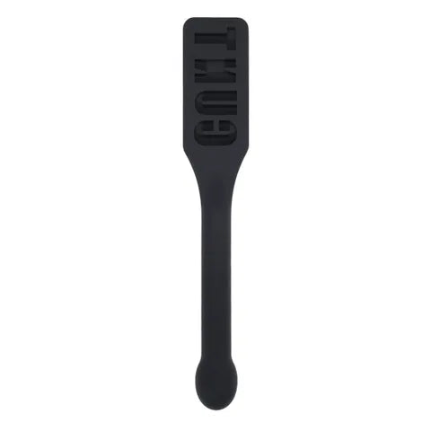 Sportsheets EDGE Silicone Paddle With Insertable Handle Black Sportsheets