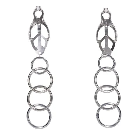 Sportsheets EDGE Metal Clover Clamps Tuggable Nipple Restraints Sportsheets
