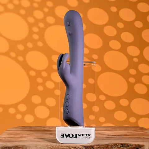 Evolved POPPIN GOOD TIME USB Rechargeable Rabbit Vibrator Purple 20 cm Evolved