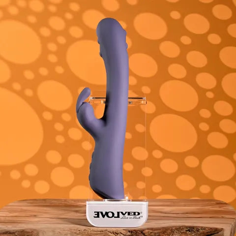 Evolved POPPIN GOOD TIME USB Rechargeable Rabbit Vibrator Purple 20 cm Evolved