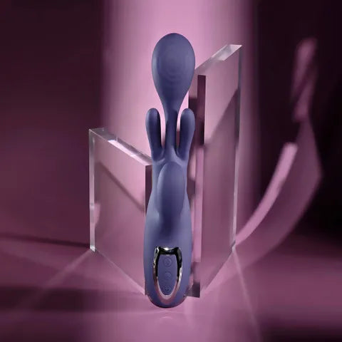 Evolved BOW DOWN USB Rechargeable Rabbit Vibrator Purple Evolved