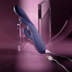 Evolved BOW DOWN USB Rechargeable Rabbit Vibrator Purple Evolved
