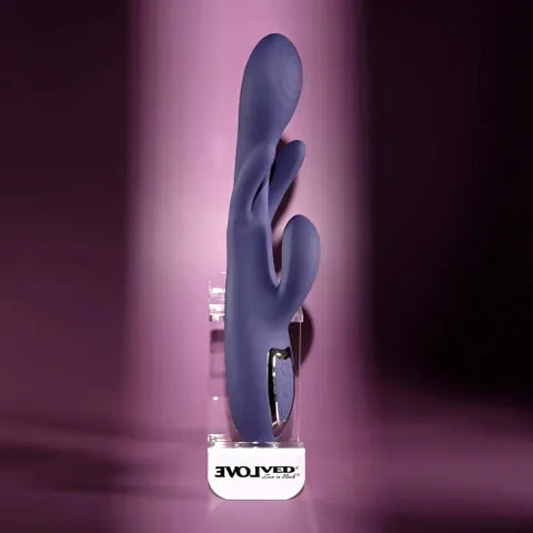 Evolved BOW DOWN USB Rechargeable Rabbit Vibrator Purple Evolved