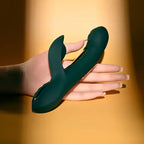 Evolved HEART OF GOLD USB Rechargeable Rabbit Vibrator Green Evolved