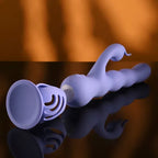 Evolved WIGGLY BUNNY USB Rechargeable Rabbit Vibrator With Suction Base Purple Evolved