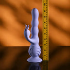 Evolved WIGGLY BUNNY USB Rechargeable Rabbit Vibrator With Suction Base Purple Evolved