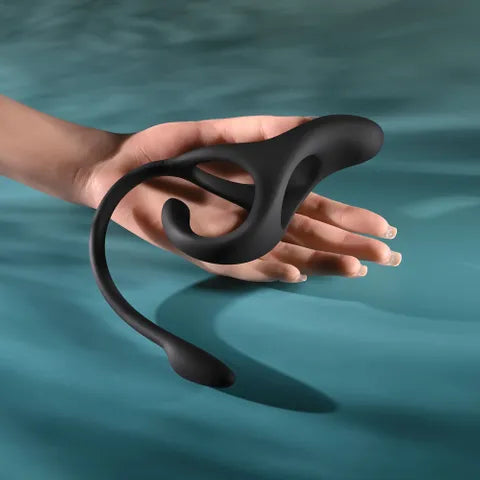 Zero Tolerance All The Bases Black USB Rechargeable Vibrating Cock Ring with Wireless Remote Zero Tolerance