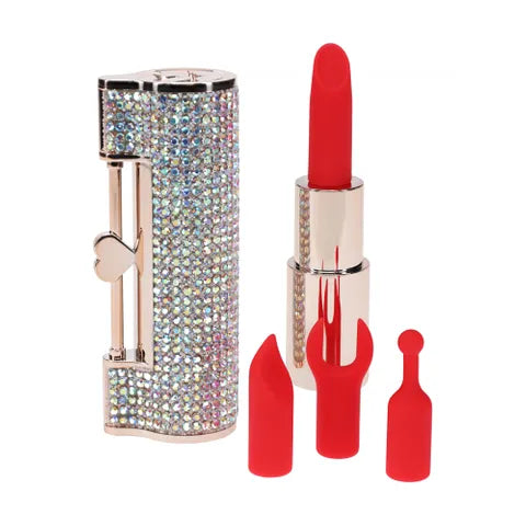 Shots Toys LOVELINE USB Rechargeable Lipstick Vibrator 8.3cm Red Shots Toys