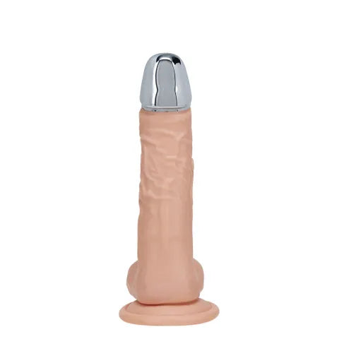 Shots Toys REALROCK Metal Head USB Rechargeable Vibrating Dildo With Wireless Remote 16.2 cm Secondary image