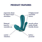 Satisfyer Top Secret Battery Series Wearable Vibrator Green Satisfyer