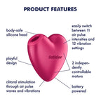 Satisfyer Cutie Heart Battery Operated Air Pulsation Stimulator With Vibration Pink Satisfyer