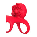 Adam & Eve VIBRATING ROSE COUPLES CAGE USB Rechargeable Vibrating Penis Cage With Wireless Remote Red Adam & Eve