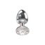 Adam & Eve Clear Gem Anal Plug Butt Plug With Clear Gem Base Large Metallic 9.5 cm Adam & Eve