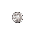 Adam & Eve Clear Gem Anal Plug Butt Plug With Clear Gem Base Large Metallic 9.5 cm Adam & Eve