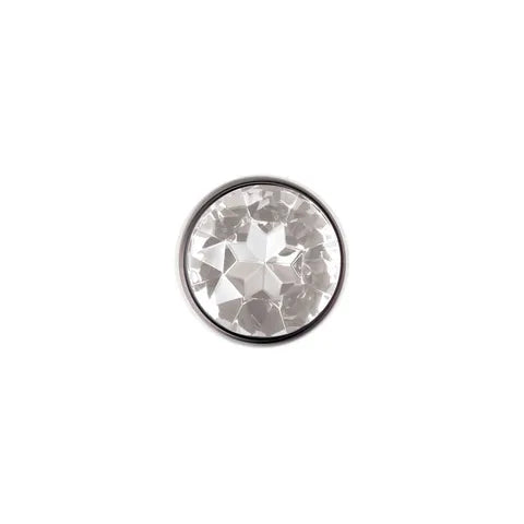 Adam & Eve Clear Gem Anal Plug Butt Plug With Clear Gem Base Large Metallic 9.5 cm Adam & Eve