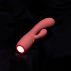 Adam & Eve GROOVY GLOW UPS Curvie USB Rechargeable Rabbit Vibrator Pink 17.8 cm Adam & Eve