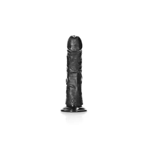 REALROCK Realistic Curved Dildo With Suction Cup Black 15.5cm Shots Toys Main image