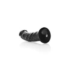 REALROCK Realistic Curved Dildo With Suction Cup Black 15.5cm Shots Toys
