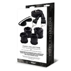 WhipSmart Fuzzy Bedroom Bondage Kit Black Under Bed Restraint Set WhipSmart