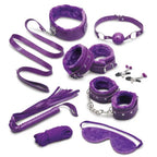 WhipSmart Fuzzy Everything You Need Bondage Kit Purple 12 Piece Set WhipSmart