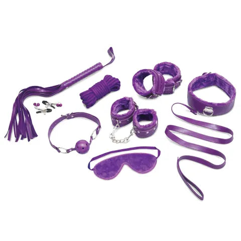 WhipSmart Fuzzy Everything You Need Bondage Kit Purple 12 Piece Set Secondary image