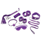 WhipSmart Fuzzy Everything You Need Bondage Kit Purple 12 Piece Set WhipSmart