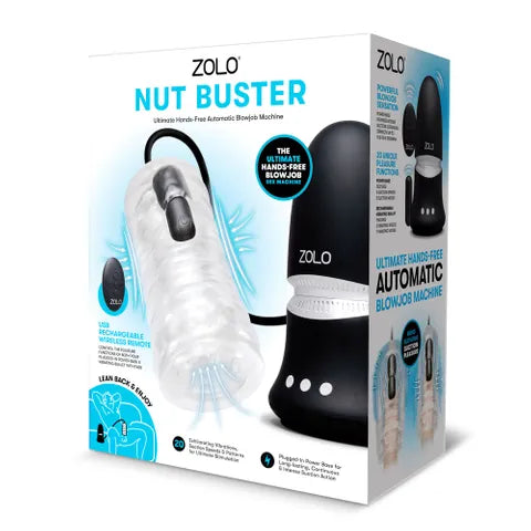 Zolo Nut Buster Mains Powered Hands Free Automatic Blowjob Machine Male Masturbator Zolo