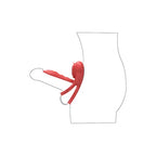 Adam & Eve VIBRATING ROSE GIRTH ENHANCER USB Rechargeable Vibrating Cock & Ball Rings Red Adam & Eve