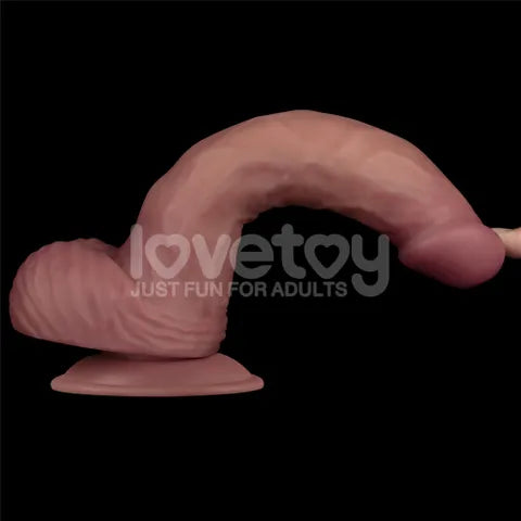 Lovetoy Dual Density Power Cock USB Rechargeable Vibrating Dildo 23cm Flesh Secondary image