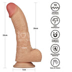 Lovetoy Power Basics USB Rechargeable Vibrating Dildo 21.6cm Flesh Lovetoy
