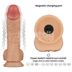 Lovetoy Power Basics USB Rechargeable Vibrating Dildo 21.6cm Flesh Lovetoy