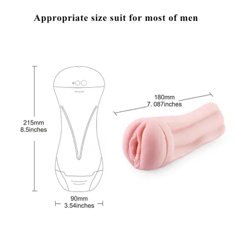 Hismith USB Rechargeable Vibrating Vagina Stroker Attachment For Hismith Sex Machines Hismith