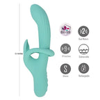 Maia TENLEY USB Rechargeable Gyrating Rabbit Vibrator Mint Green 24.1 cm Maia Toys