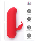 Maia ZIA USB Rechargeable Mini Bullet Rabbit Vibrator Red 7.6 cm Maia Toys