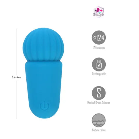 Maia INDI USB Rechargeable Mini Vibrating Wand Blue 7.6 cm Maia Toys