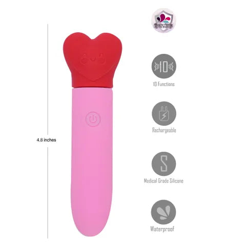 Maia Sweetee USB Rechargeable Bullet Vibrator 11.1cm Pink / Red Maia Toys