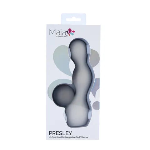 Maia PRESLEY USB Rechargeable Rabbit Vibrator Grey 15.2 cm Maia Toys