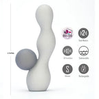 Maia PRESLEY USB Rechargeable Rabbit Vibrator Grey 15.2 cm Maia Toys