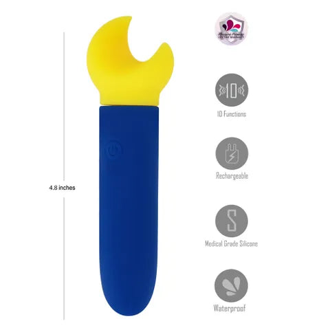 Maia Saylor USB Rechargeable Bullet Vibrator 11.1cm Blue / Yellow Maia Toys