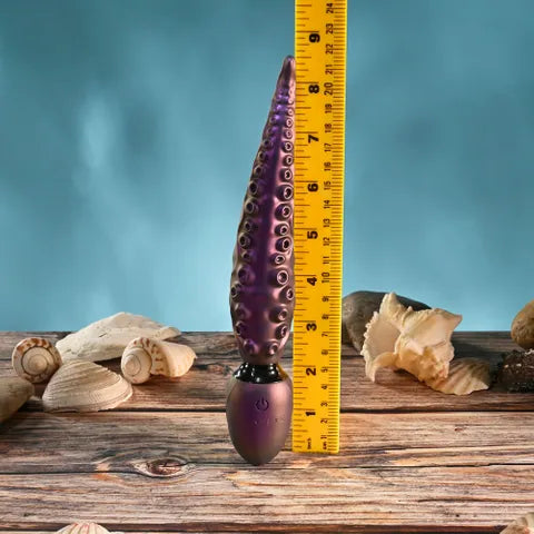 Gender X INTO THE DEEP USB Rechargeable Tentacle Fantasy Massage Wand Purple 21.7cm Gender X