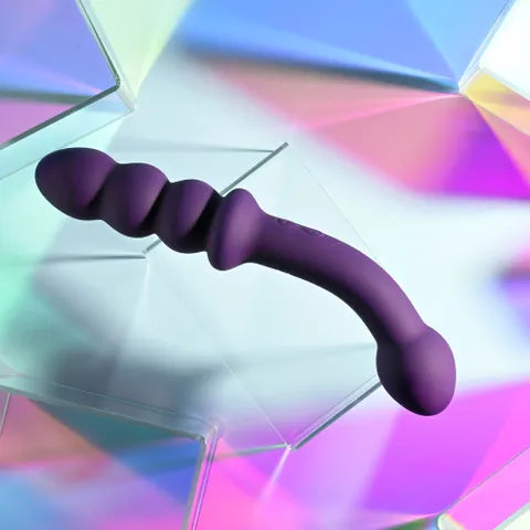 Playboy Pleasure THE SEEKER USB Rechargeable Double Ended Vibrator Purple 20.3cm Playboy Pleasure Main image