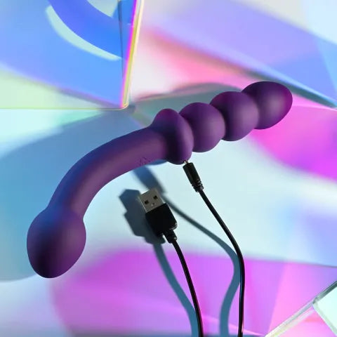 Playboy Pleasure THE SEEKER USB Rechargeable Double Ended Vibrator Purple 20.3cm Playboy Pleasure