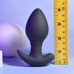 Playboy Pleasure PLUG & PLAY USB Rechargeable Vibrating Butt Plug With Wireless Remote Black 10.3cm Playboy Pleasure
