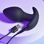 Playboy Pleasure PLUG & PLAY USB Rechargeable Vibrating Butt Plug With Wireless Remote Black 10.3cm Playboy Pleasure