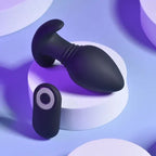 Playboy Pleasure PLUG & PLAY USB Rechargeable Vibrating Butt Plug With Wireless Remote Black 10.3cm Playboy Pleasure