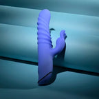 Evolved KNOCK KNOCK  USB Rechargeable Rabbit Vibrator Purple 22.9cm Evolved