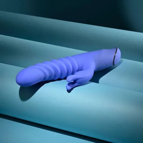 Evolved KNOCK KNOCK  USB Rechargeable Rabbit Vibrator Purple 22.9cm Secondary image