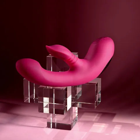 Evolved GENTLE PERSUASION USB Rechargeable Rabbit Vibrator Pink 20cm Evolved